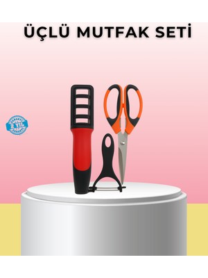 Pazarcan Çok Fonksiyonlu Mutfak Makas Seti – Makas Bileyici ve Soyacak Dahil (Kopya)