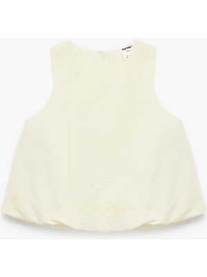 Koton Pamuklu Bisiklet Yaka Kolsuz Bluz