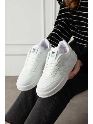 EN7 Beyaz Unisex Sneaker JH177 Bağcıklı Günlük Spor Ayakkabı