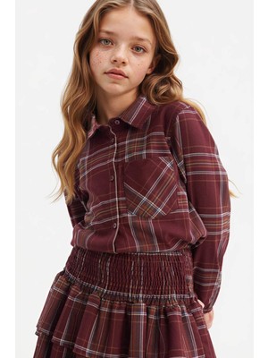 DeFacto Oxford Kareli Uzun Kollu Gömlek Kız Çocuk G1636A825AU