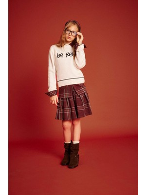 DeFacto Pamuklu Kareli Pileli Etek Kız Çocuk G1898A825AU