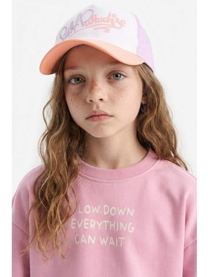 DeFacto Kız Çocuk Baskılı Pamuklu Cap Şapka D8431A825SM