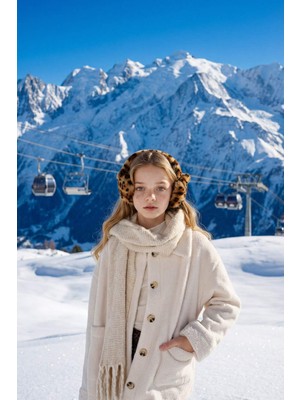 DeFacto Leopar Desenli Pelüş Kulaklık Kız Çocuk F4355A825WN