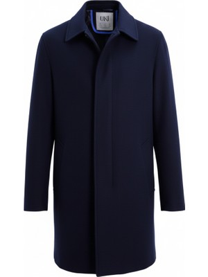 Uki LACİVERT Kaşe Kaban