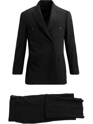 Uki Siyah Kruvaze Takım Elbise