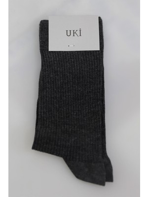 Uki Antrasit Tekli Çorap