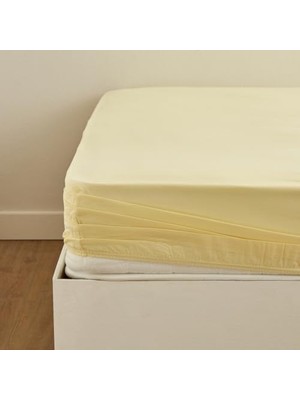 Fitted Tek Kişilik Çarşaf Sarı 100X200+30 cm