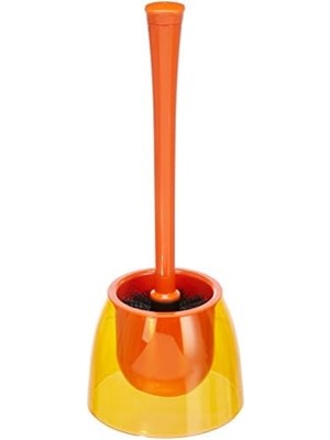 Neon Tuvalet Fırçası Gövde Şeffaf Turuncu Sap Opak Turuncu M-E19-17-08