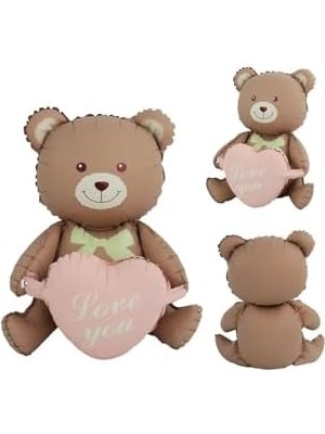 Retro Oturan Kalpli Ayi Folyo Balon, Pembe