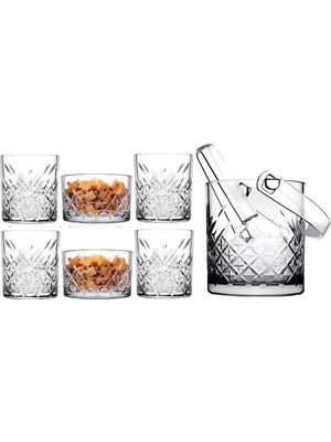 Meşrubat Bardağı Çerezlik ve Buz Kovası Seti 7 Parça 8695668985588AYBABASTORE