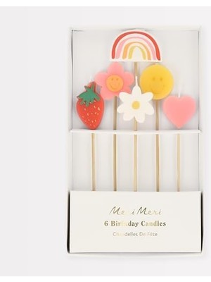 - Happy Face Icons Candles - Mutlu Yüz Semboller Mumlar (X6)