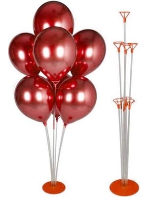 Benim Marifetlerim - Kırmızı Balon Süsleme Standı 75 cm