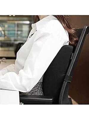 Ortopedik Visko Bel ve Sırt Minderi Yastığı Destekleyici Minder Yastık,, Siyah, Standart