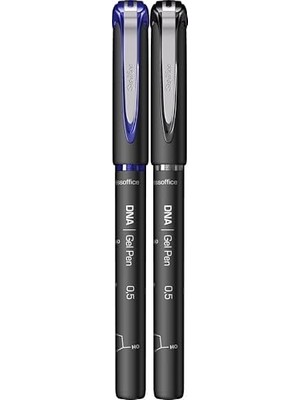 Scrıkss Offıce Dna 0.5 mm Jel Kalem Mavi & Siyah 2'li Blister, 0.5 mm