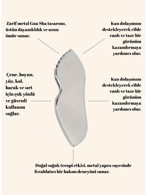 ZHR Elektronik Premium Gua Sha- Metal Masaj Aleti-Paslanmaz