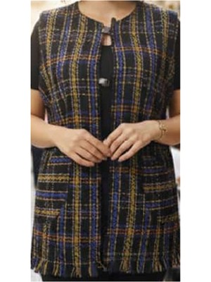 El@Ma Kadın Etnik Otantik Renkli Şanel Yelek