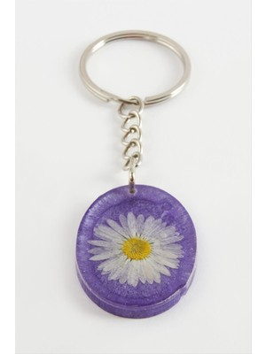 SHC4200 Papatya Oval Epoksi Anahtarlık