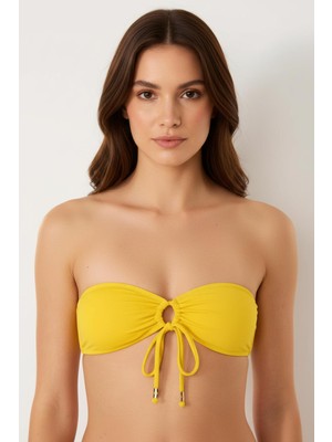 Ayyıldız 63567 Sarı Straplez Bikini Üstü