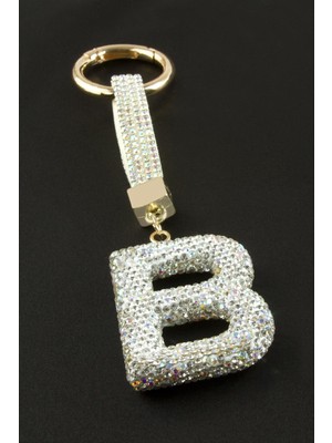 SHC4200 Harfli Savaroski Taşlı Anahtarlık