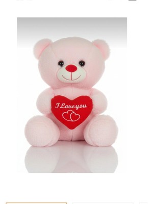 Fenomen Toys Ayıcık Kalpli Pembe 35 cm - Sevimli & Yumuşak