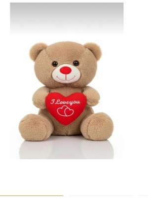 Fenomen Toys Ayıcık Kalpli Kahverengi 35 cm - Sevimli & Yumuşak