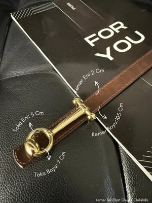 Fiori Tasarım Uzun Tokalı Ince Kadın Kemeri, Ceket Kemeri, Gömlek Kemeri, Elbise Kemeri