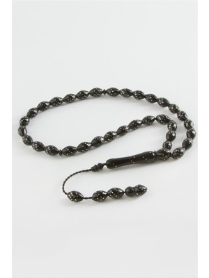 Flamex Arpa Kesim Işlemeli Kuka Tesbih 8*10 mm