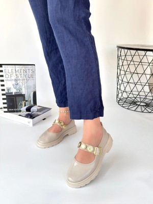 SHC4200 Okira Bej Rugan Oxford Ayakkabı