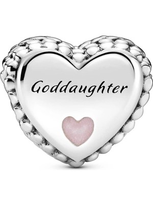 Nur Silver Goddaughter Kalp Gümüş Charm NUR-BL01011