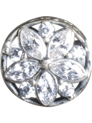 Nur Silver Çiçekli Gümüş Charm NUR-BL00014