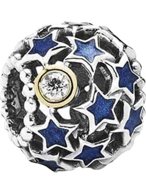 Nur Silver Starry Night Gümüş Charm NUR-BL00084