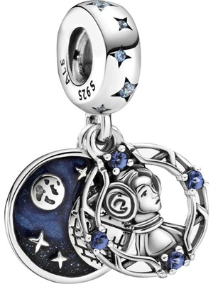 Nur Silver Star Wars Princess Leia Sallantılı Gümüş Charm NUR-BL12442