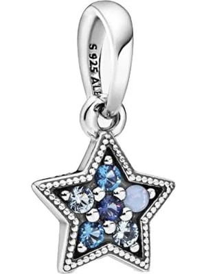 Nur Silver Yıldız Sallantılı Gümüş Charm NUR-BL12455
