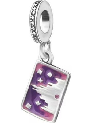 Nur Silver Sallantılı Postcard Gümüş Charm NUR-BL12409