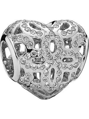 Nur Silver Kalp Gümüş Charm NUR-BL01071