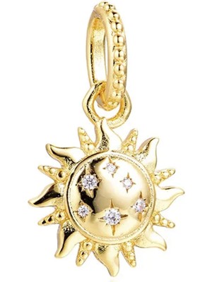 Nur Silver Sallantılı Güneş Gümüş Charm NUR-BL12422
