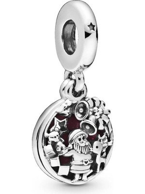 Nur Silver Kırmızı Sallantılı Noel Gümüş Charm NUR-BL00103