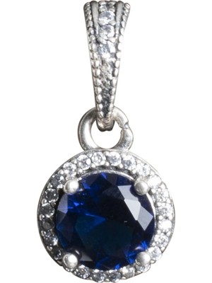 Nur Silver Mavi Taş Sallantılı Gümüş Charm NUR-BL00106