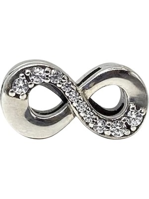Nur Silver Taş Detay Sonsuzluk Gümüş Charm NUR-BL00144