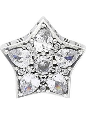 Nur Silver Yıldız Model Gümüş Charm NUR-BL00327