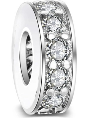 Nur Silver Taşlı Klips Gümüş Charm NUR-BL00349