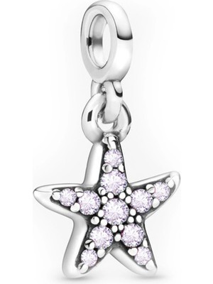 Nur Silver Pudra Renk Yıldız Me Gümüş Charm NUR-BL09765