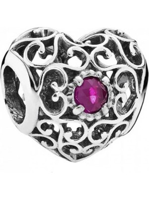 Nur Silver Kalp Gümüş Charm NUR-BL00945