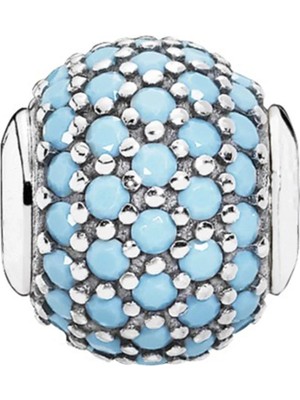 Nur Silver Mavi Taşlı Gümüş Charm NUR-BL00878