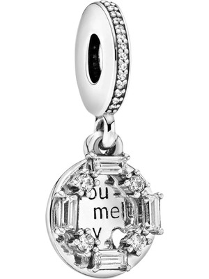 Nur Silver You Melt My Işıltılı Gümüş Charm NUR-BL01741