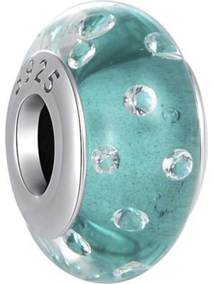 Nur Silver Murano Taşlı Gümüş Charm NUR-BL01119