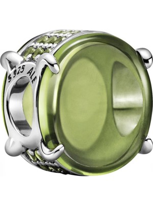 Nur Silver Sarı Murano Taş Gümüş Charm NUR-BL01994