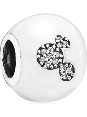 Nur Silver Mickey Mouse Gümüş Charm NUR-BL02009