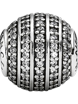 Nur Silver Taşlı Yuvarlak Gümüş Charm NUR-BL00155