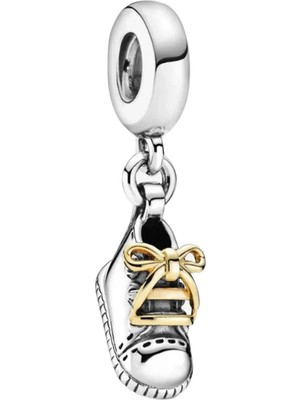 Nur Silver Bebek Ayakkabısı Gümüş Charm NUR-BL00176